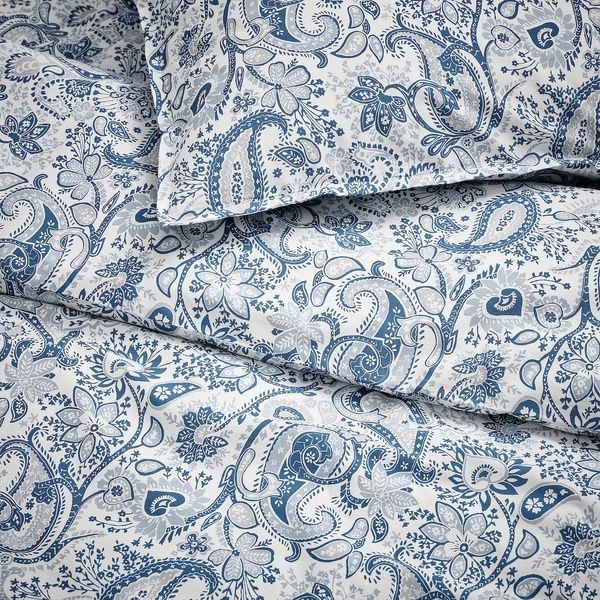 IKEA Підодіяльник і 2 наволочки, синій/білий RODGERSIA, 805.868.27 80586827 фото