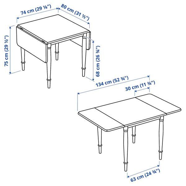 IKEA Стіл і 2 стільці, шпон білого дуба/ідекулла бежевий DANDERYD / EBBALYCKE, 895.601.06 89560106 фото