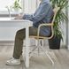 IKEA Вращающееся кресло с подлокотниками, бежевый/белый STIGBYGEL, 505.564.31 50556431 фото 5
