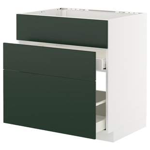 IKEA Sz stj zl+3fr/2sz, білий/Havstorp темно-зелений METOD / MAXIMERA, 395.572.67 39557267 фото