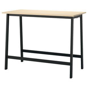 IKEA Конференц-стіл, береза/чорний шпон MITTZON, 295.330.31 29533031 фото