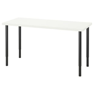 IKEA Письмовий стіл, білий/чорний LAGKAPTEN / OLOV, 394.171.68 39417168 фото