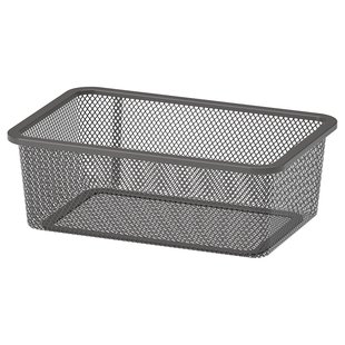 IKEA TROFAST (ІKEA ТРОФАСТ), Сітчастий ящик, темно-сірий, 20x30x10 см, 105.185.68 10518568 фото