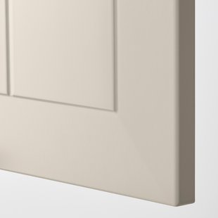 IKEA Висока шафа з льодом/дверцята/3дверцята білий/Stensund beige METOD, 194.660.46 19466046 фото