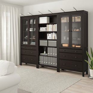 IKEA Комбінація HEMNES (ІKEA ХЕМНЭС), Вітрина-шафа, 792.337.56 79233756 фото