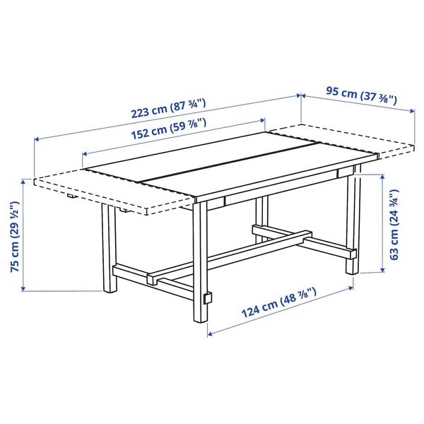 IKEA NORDVIKEN/NORDVIKEN (ІKEA НОРДВИКЕН/НОРДВИКЕН), Стіл та 4 стільці, 393.866.47 39386647 фото