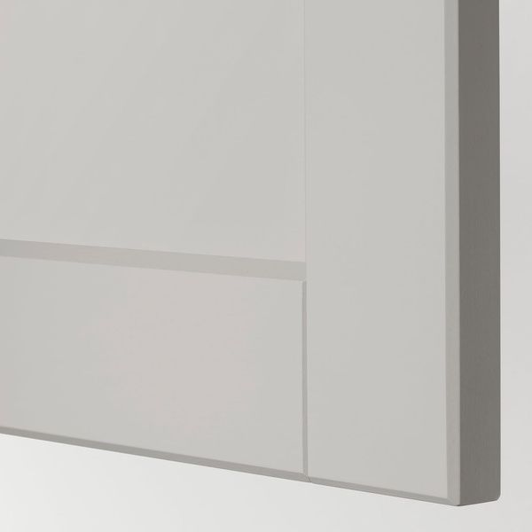 IKEA БРЕДШОН Шкаф под умывальник двойной, белый/Лерхиттан светло-серый METOD, 594.700.51 59470051 фото