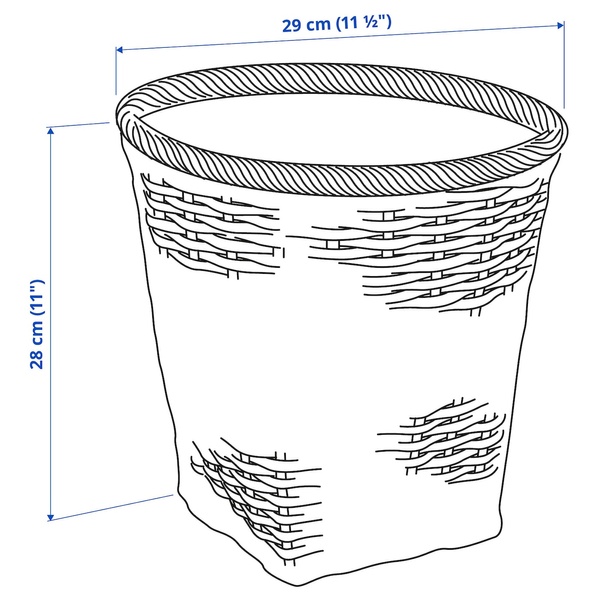 IKEA TRUMMIS (ИКЕА ТРУММИС), Мусорное ведро, ручная работа из ротанга, 505.008.30 50500830 фото