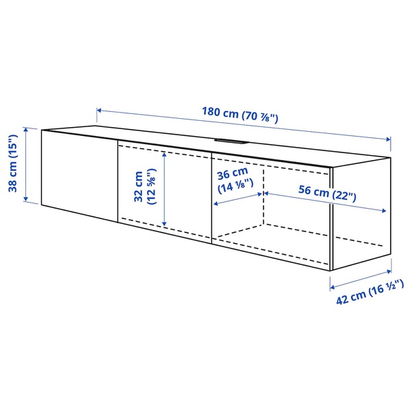 IKEA Тумба под ТВ с дверцами, темно-серый/Мёртвикен темно-серый BESTÅ, 095.078.96 09507896 фото