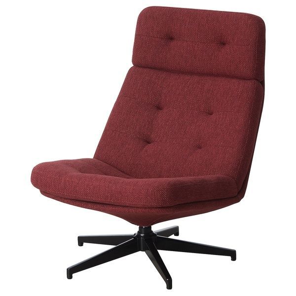 IKEA Обертове крісло Leiden червоно-коричневе HAVBERG, 205.148.95 20514895 фото