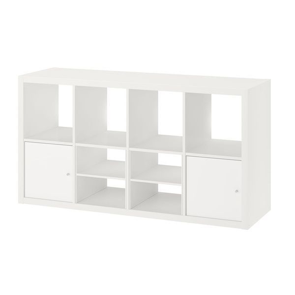 IKEA Книжный шкаф, 2 дверцы/2 вставки, с полкой, белый KALLAX, 795.529.08 79552908 фото