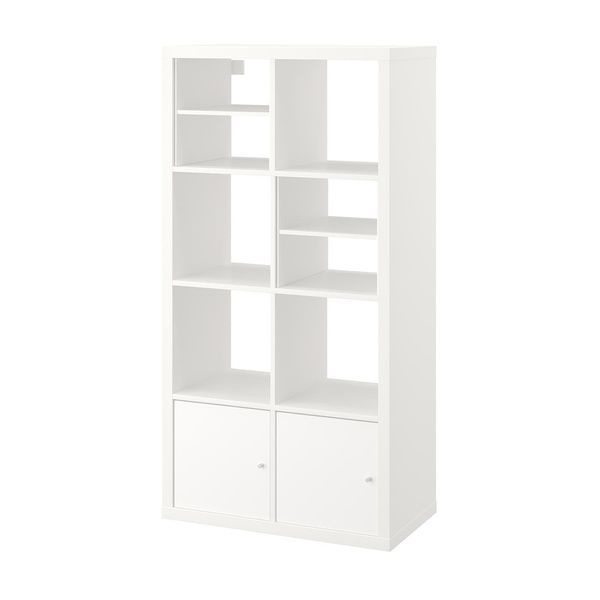 IKEA Книжный шкаф, 2 дверцы/2 вставки, с полкой, белый KALLAX, 795.529.08 79552908 фото