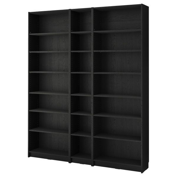 IKEA Комбинация полок с надставками, имитация черного цвета. дуб BILLY, 594.835.34 59483534 фото