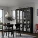 IKEA Комбинация стеллажей со стеклянными дверцами, имитация черного цвета. дуб BILLY / OXBERG, 594.835.29 59483529 фото 3