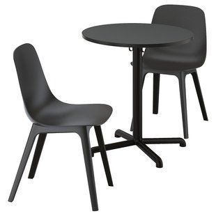 IKEA Стол и 2 стула, антрацит антрацит/антрацит STENSELE / ODGER, 995.694.65 99569465 фото