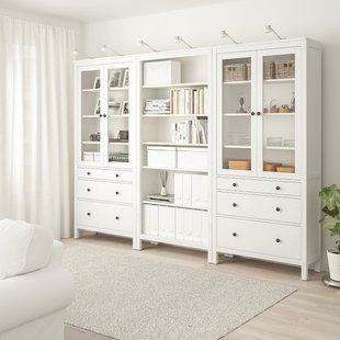 IKEA Комбінація HEMNES (ІKEA ХЕМНЭС), Вітрина-шафа, 192.337.59 19233759 фото