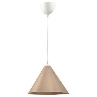IKEA Світильник підвісний, коричневий/папір ZEBRAS&Auml;V, 605.800.77 60580077 фото