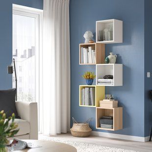 IKEA Комбинация навесных шкафов, разноцветный/бледно-желтый EKET, 595.216.73 59521673 фото