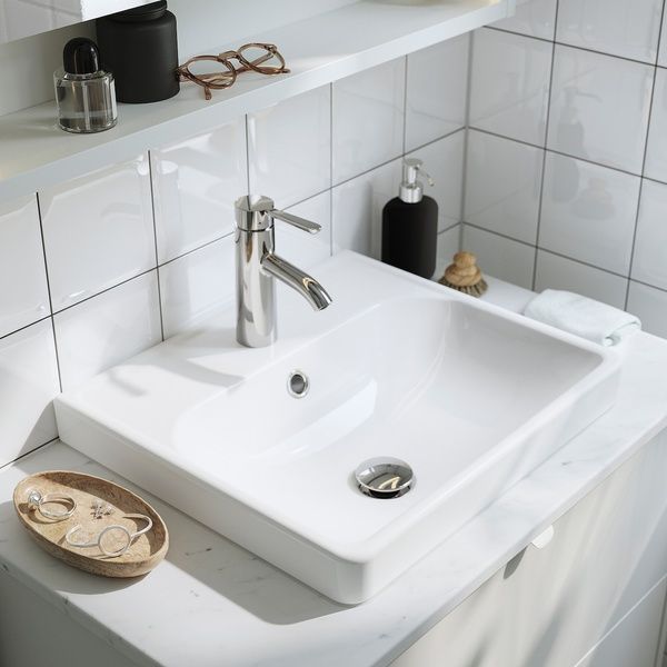 IKEA Умывальник с ящиками/мойкой/смесителем, бежевый/бамбук HAVB&Auml;CK / ORRSJ&Ouml;N, 495.213.86 49521386 фото