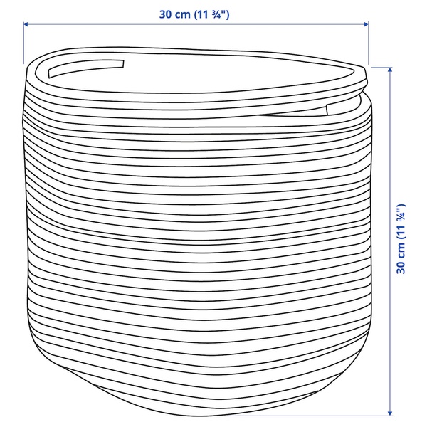 IKEA STRANDSKATA (ІKEA СТРАНДСКАТА), Сумка, плетена/різнокольорова, 30 см, 105.295.43 10529543 фото