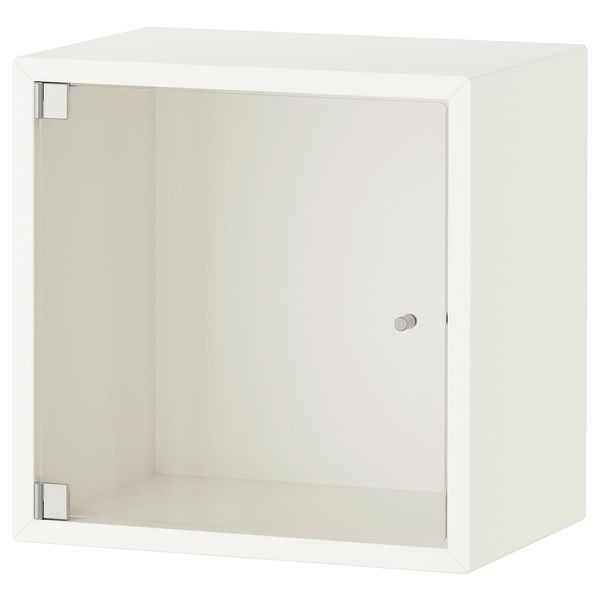 IKEA Навісна шафа зі скляними дверцятами білого кольору EKET, 293.363.56 29336356 фото