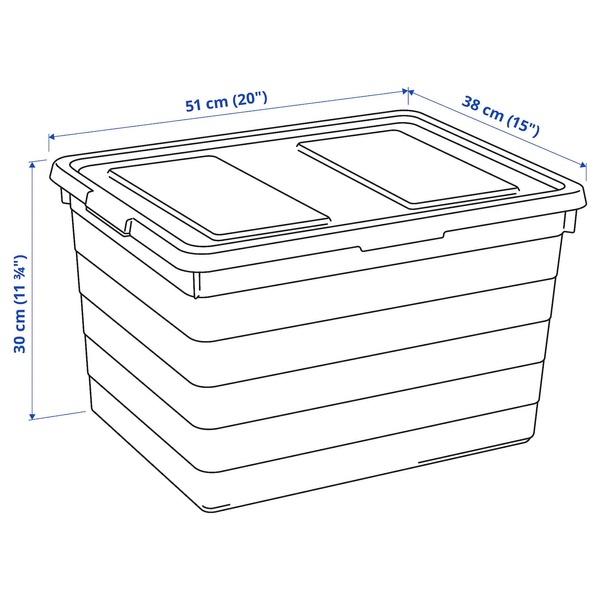 IKEA Контейнер з кришкою, білий SOCKERBIT, 803.160.67 80316067 фото