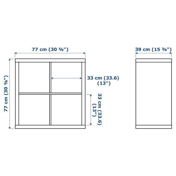 IKEA Книжкова шафа з дверцятами, білий морений дуб KALLAX, 591.974.53 59197453 фото