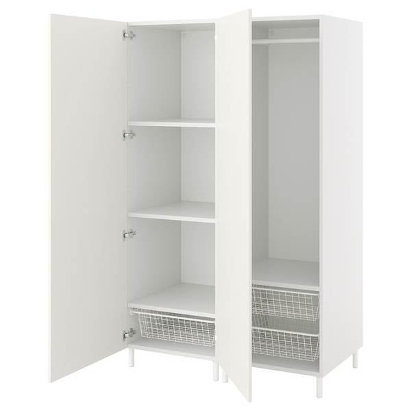 IKEA PLATSA (ИКЕА ПЛАТСА), Шкаф/2 двери, белый/Фонны белый, 120x57x191 см, 294.243.72 29424372 фото