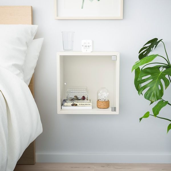 IKEA Навісна шафа зі скляними дверцятами білого кольору EKET, 293.363.56 29336356 фото