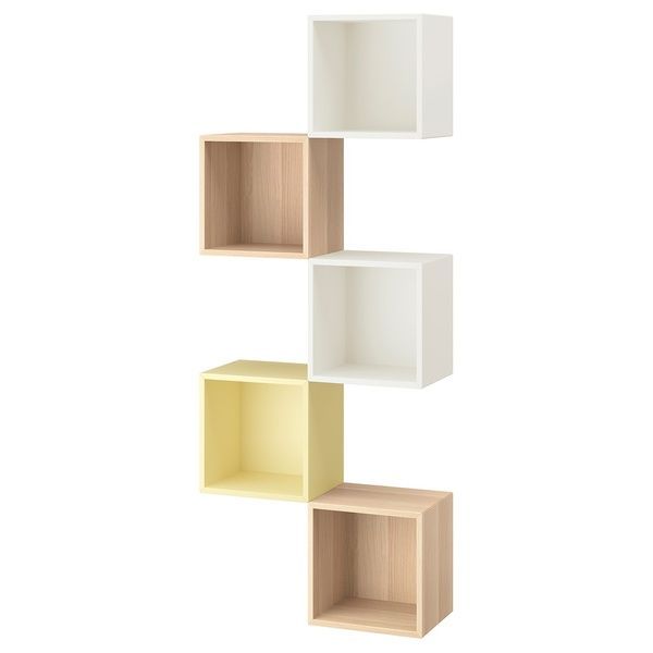 IKEA Комбинация навесных шкафов, разноцветный/бледно-желтый EKET, 595.216.73 59521673 фото