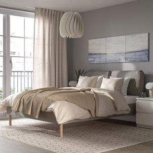IKEA Каркас кровати с мягкой обивкой, Дисерёд коричневый/Лейрсунд SAGESUND, 994.965.20 99496520 фото