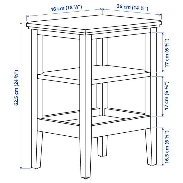 IKEA Приставной столик, темно-коричневая морилка IDANÄS, 604.960.45 60496045 фото