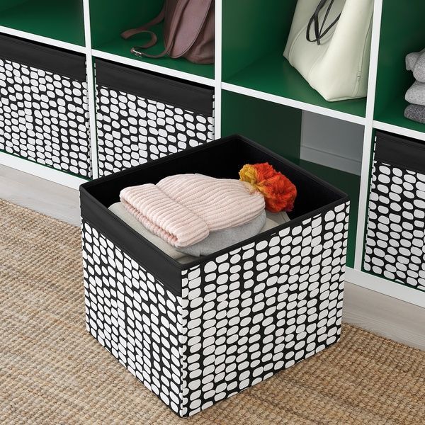IKEA Коробка, черный/белый DR&Ouml;NA, 004.680.88 00468088 фото