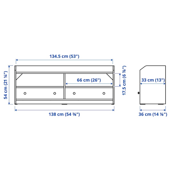 IKEA Подставка для телевизора, серая HAUGA, 404.150.45 40415045 фото