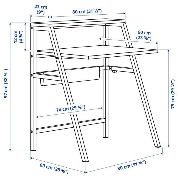 IKEA Письменный стол, белый MITTPLAN, 105.494.28 10549428 фото
