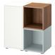 IKEA Комбинация шкафа на ножках, белый/орех светло-серо-синий EKET, 295.217.40 29521740 фото 1