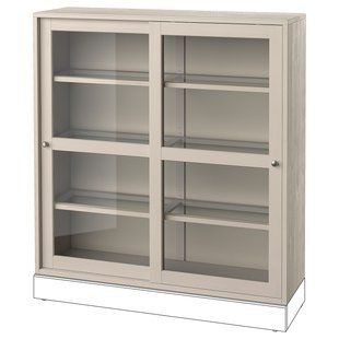 IKEA Шафа-вітрина, сіро-бежевий HAVSTA, 905.292.52 90529252 фото