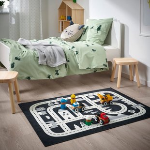 IKEA MARKKRYPARE (ІKEA МАРККРИПАРЕ), Килим, темно-сірий, 74х100 см., 205.585.73 20558573 фото