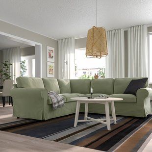 IKEA 4-місний кутовий диван Hakebo сіро-зелений EKTORP, 595.089.83 59508983 фото