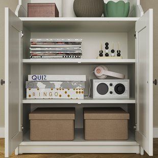 IKEA Шафа висока з дверцятами білого кольору HAUGA, 204.150.46 20415046 фото
