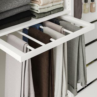 IKEA Висувна вішалка для штанів, біла KOMPLEMENT, 704.465.40 70446540 фото