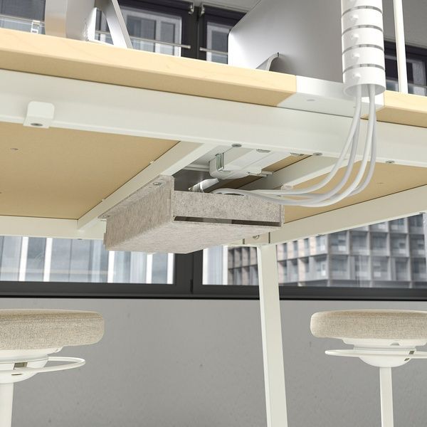 IKEA Конференц-стол, береза/белый шпон MITTZON, 095.334.52 09533452 фото