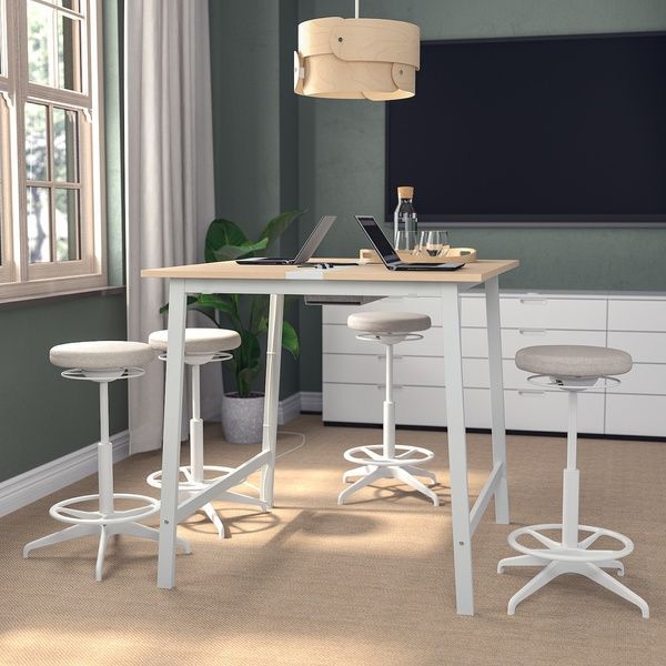 IKEA Конференц-стол, береза/белый шпон MITTZON, 095.334.52 09533452 фото