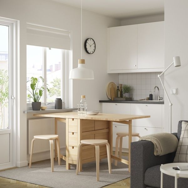 IKEA Стіл та 4 табурета, береза/береза NORDEN / KYRRE, 795.688.91 79568891 фото