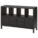 IKEA Книжный шкаф с несущей рамой, 2 дверцы/4 ящика/черно-коричневый KALLAX, 595.529.14 59552914 фото 1