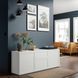 IKEA BESTA (ИКЕА БЕСТА), Комбинация с ящиками, белый/Ханвикен белый, 180х42х65 см, 294.126.61 29412661 фото 3