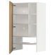 IKEA Карнизный шкаф с полкой/дверью, белый/дуб Форсбака METOD, 295.093.85 29509385 фото 2