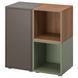 IKEA EKET (ИКЕА ЭКЕТ), Комбинация шкафа на ножках, темно-серый/серый орех, 70x35x72 см, 095.217.41 09521741 фото 1