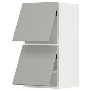 IKEA Шостий рівень, 2 двері, білий/Хавсторп світло-сірий METOD, 695.390.07 69539007 фото