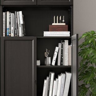IKEA Двері, чорна імітація. дуб OXBERG, 104.773.65 10477365 фото